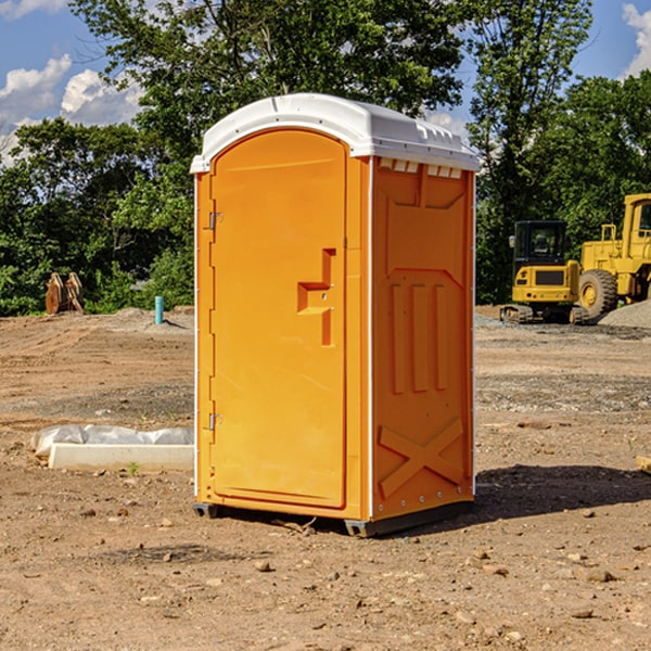 how often are the porta potties cleaned and serviced during a rental period in Hamlin MI